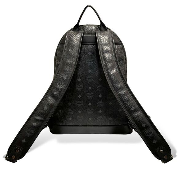 MCM Blk/Gry Monogram Stark Side Studs Backpack in Visetos |Size: 42.5cm| - Picture 4 of 16